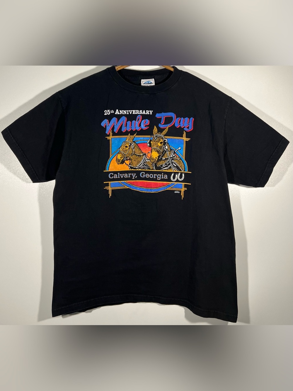 Vintage 90s 25th Anniversary Calvary Georgia Mule Day festival Men’s T-shirt XL